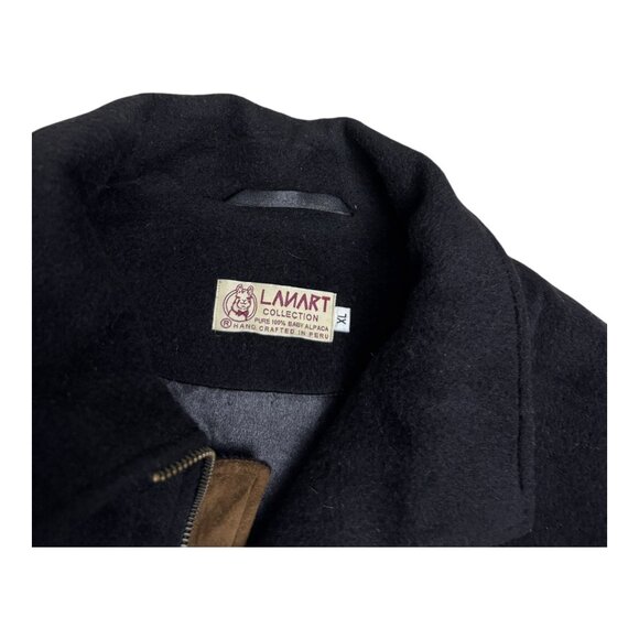 100% BABY ALPACA Tom Gutie Luxury Handmade Peru Fleece Black Vest Mens XL - Picture 2 of 8